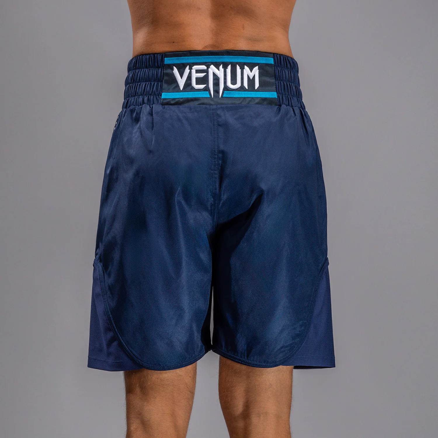 Venum x Top Rank Original Men's Boxing Shorts - Navy Blue - Image 3