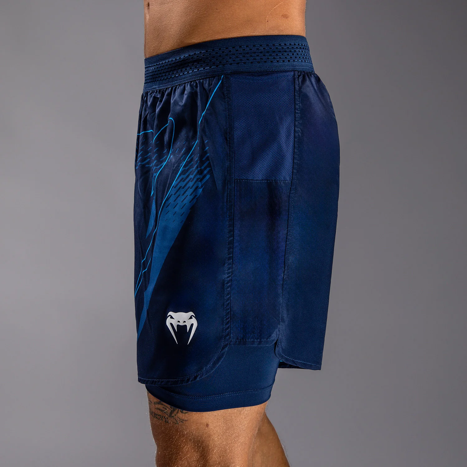 Venum x Top Rank Original Men's Training Shorts - Navy Blue - Image 5