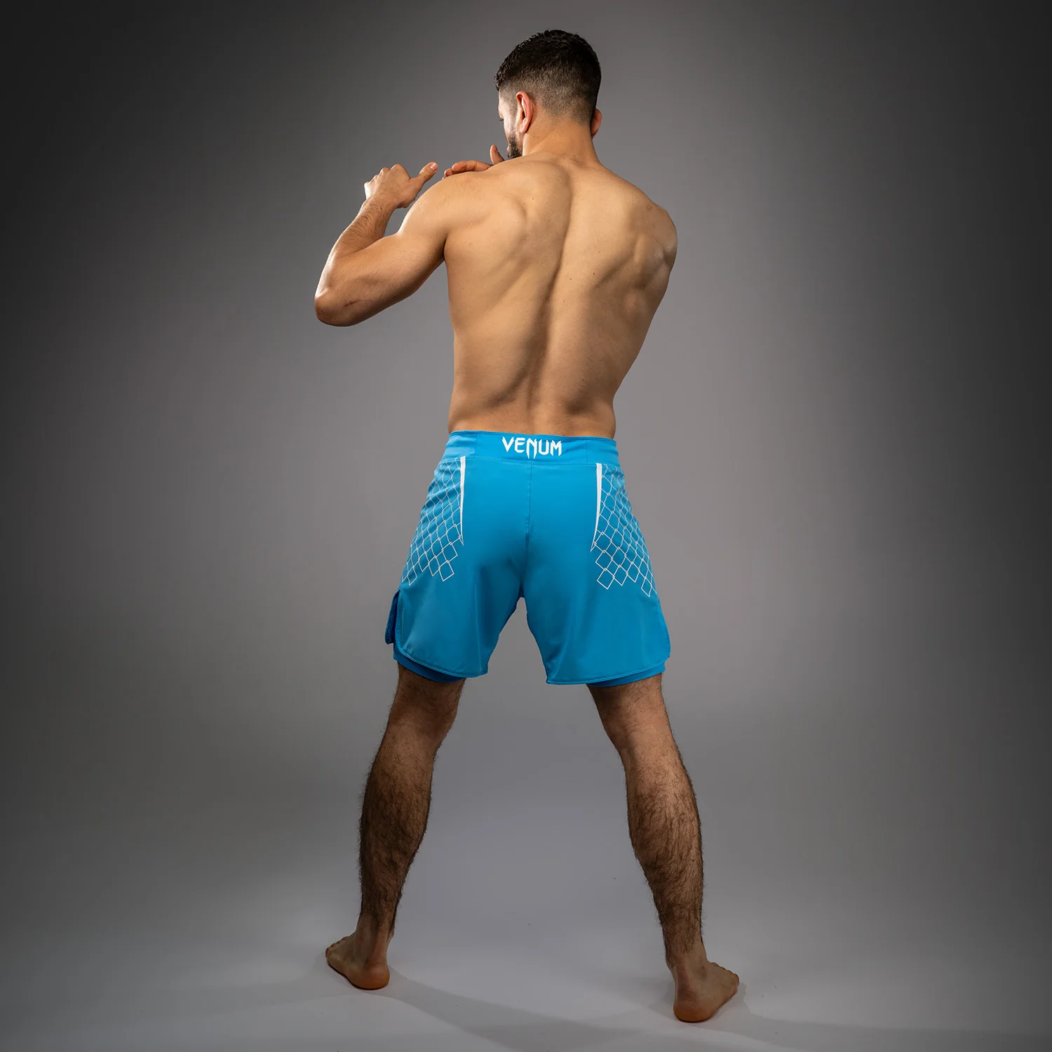 Venum x WOW FC Men’s Fight Shorts - Pacific Blue - Image 4