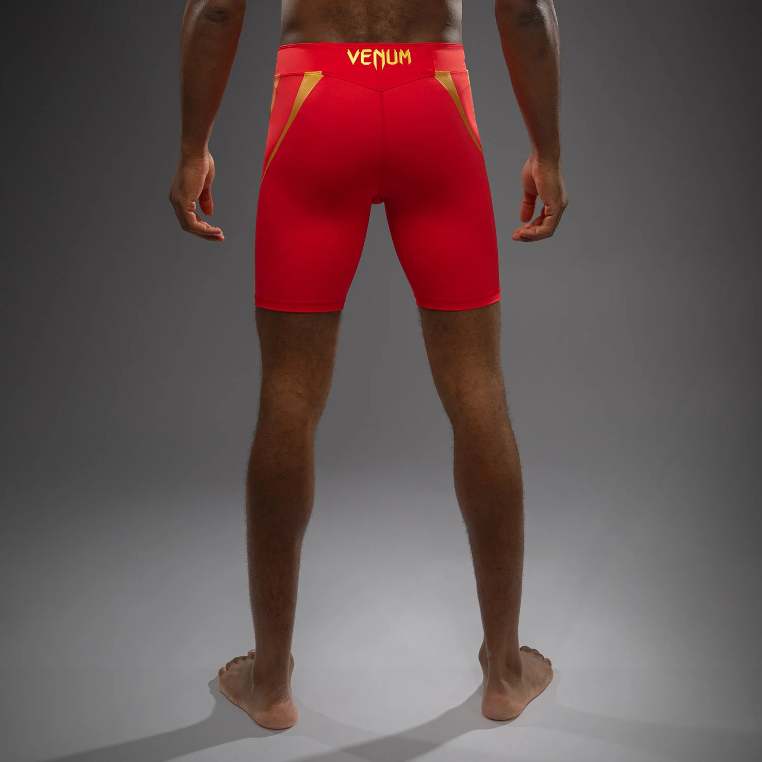 Venum x WOW FC Men’s Vale Tudo Shorts - Fury Red/ Gold - Image 3