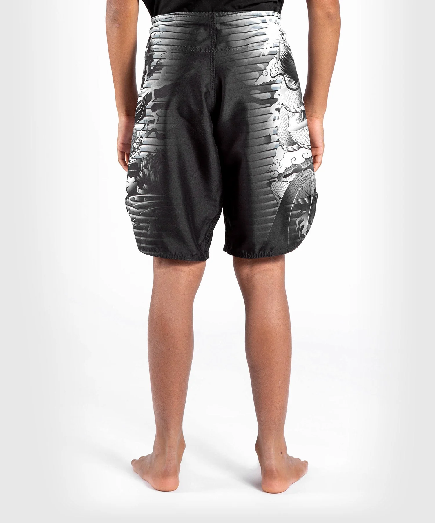 Venum YKZ21 Kids Fightshorts – Black/White - Image 2