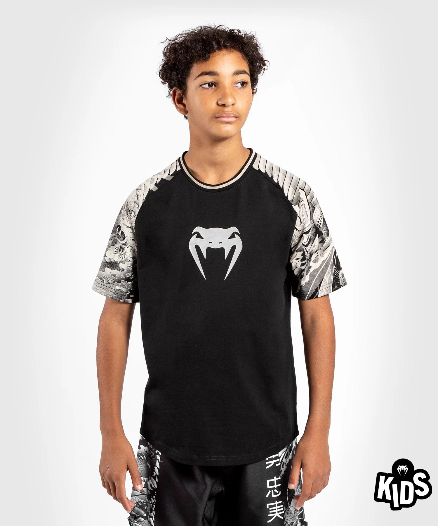 Venum YKZ21 Kids T-shirt – Black/White