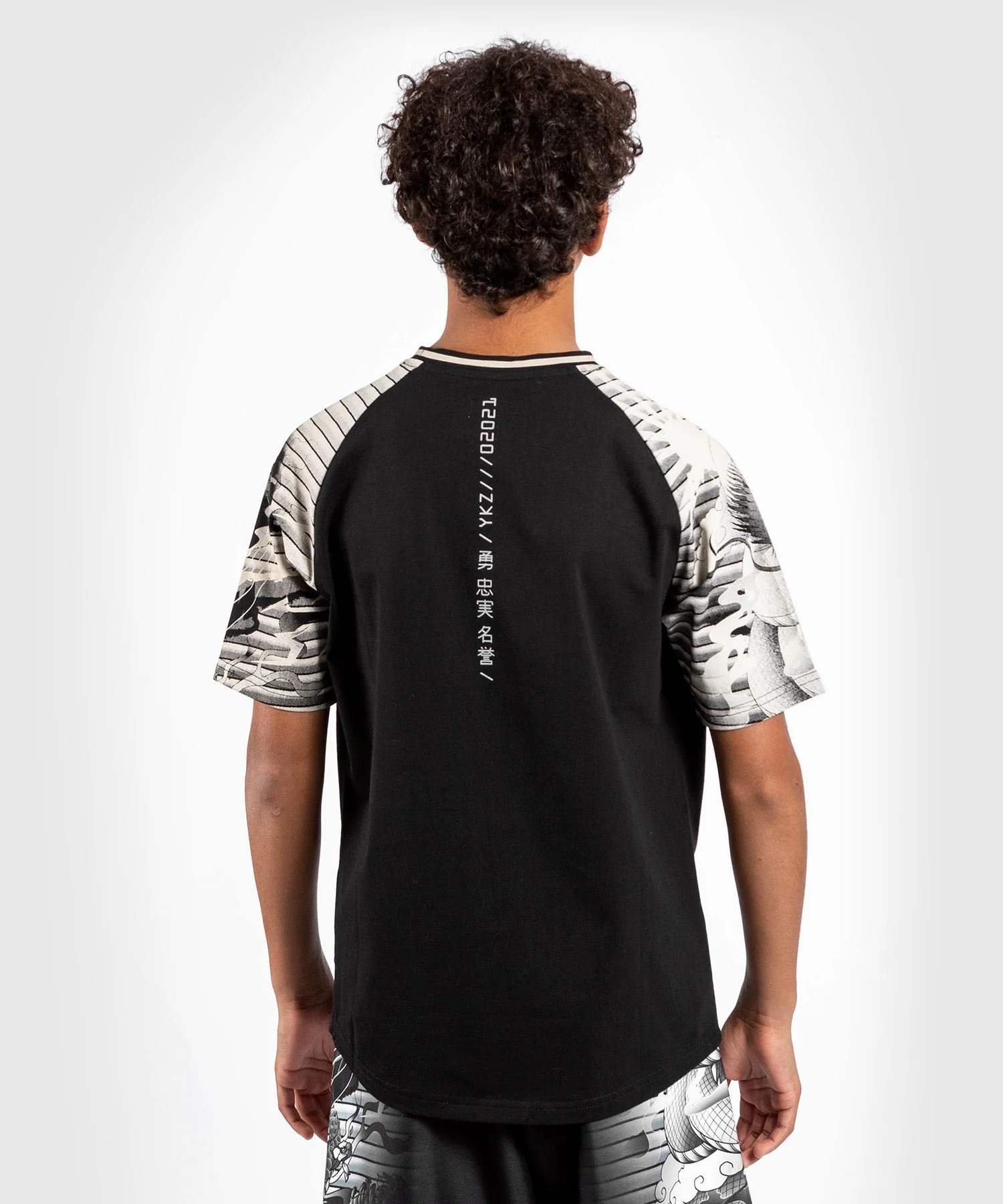 Venum YKZ21 Kids T-shirt – Black/White - Image 2