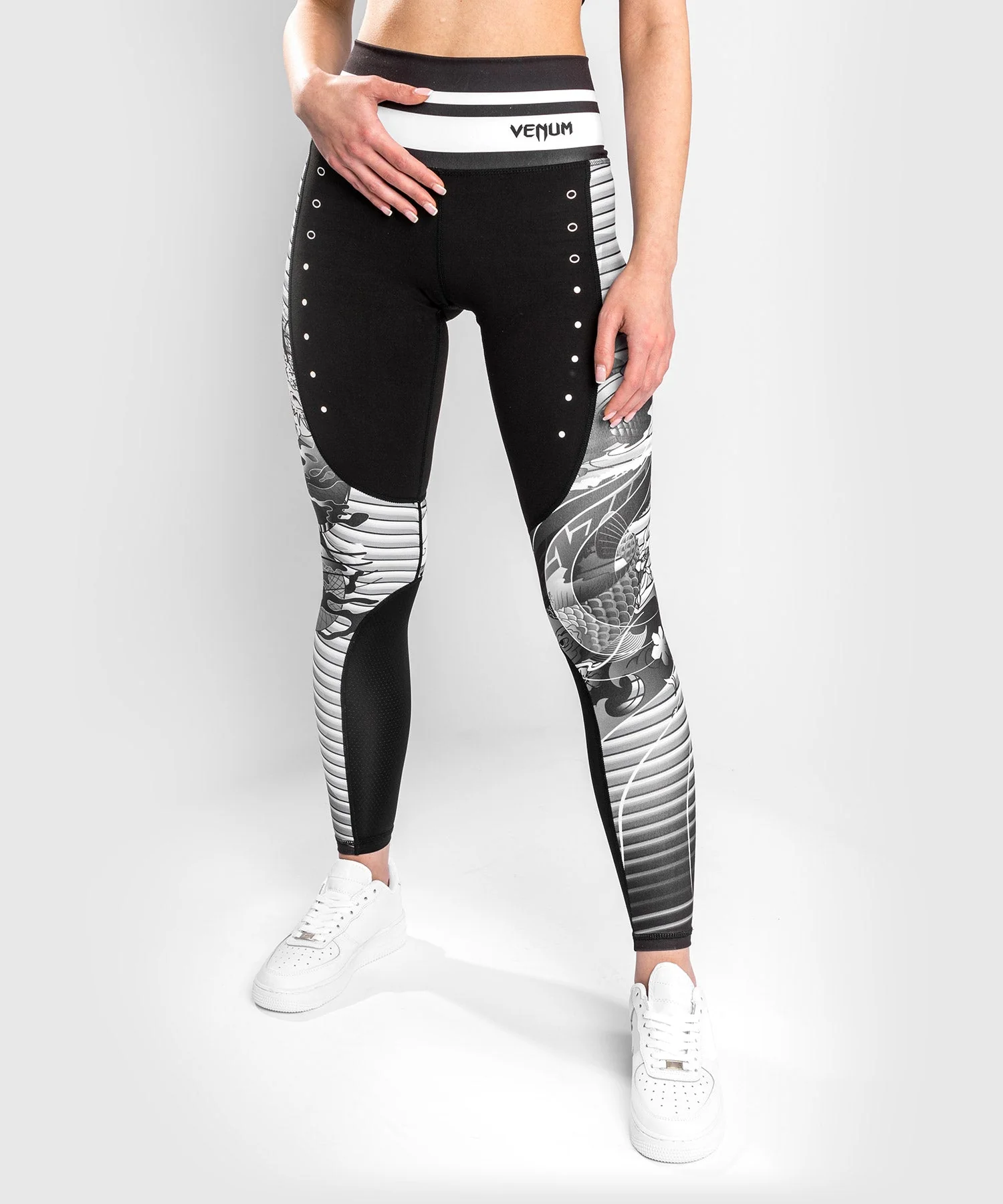 Venum YKZ21 Leggings – Black/White - Image 2