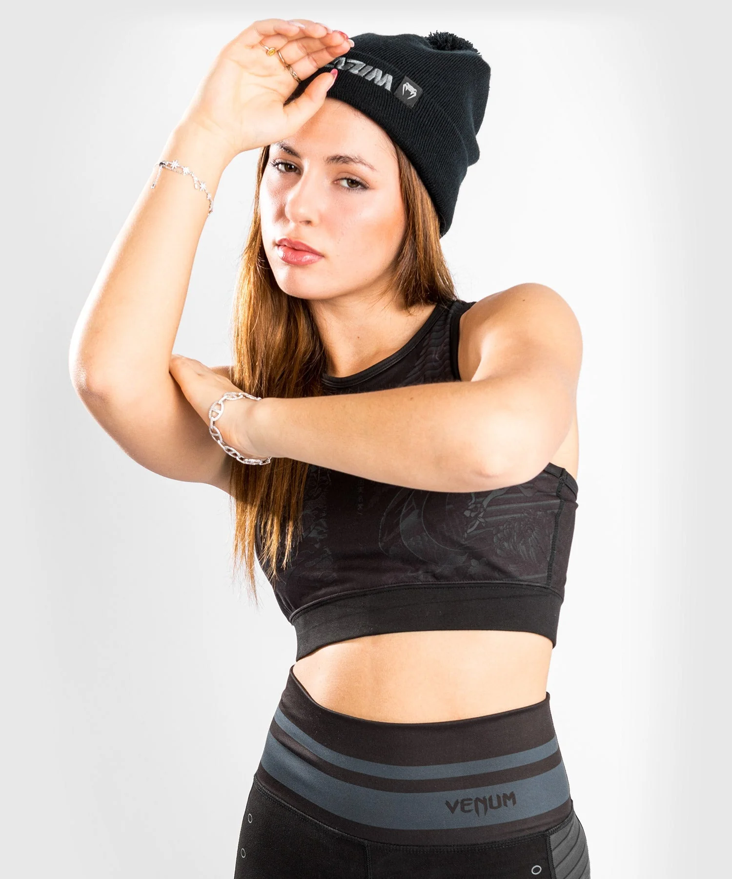 Venum YKZ21 Sport Bra – Black/Black - Image 2