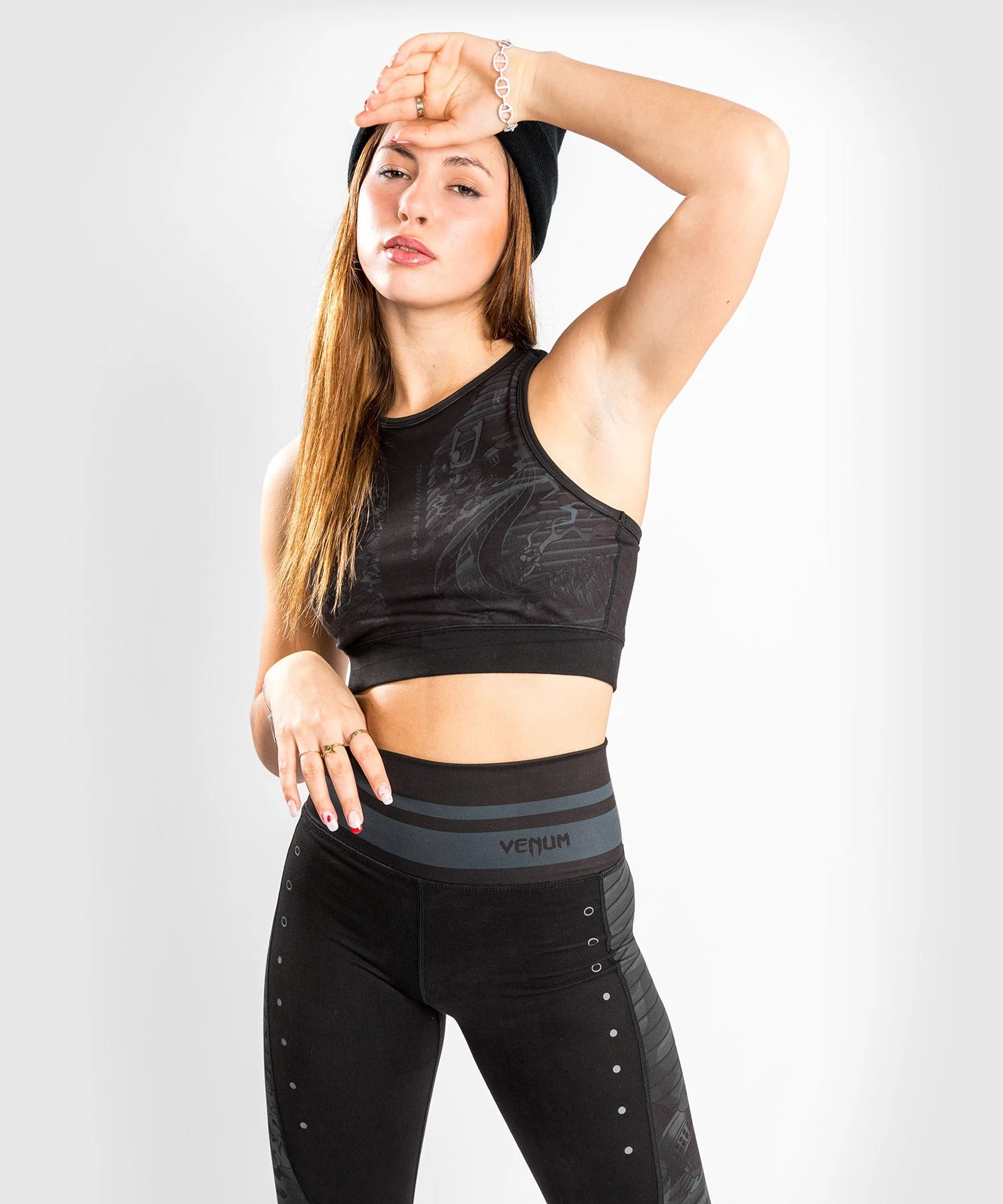 Venum YKZ21 Sport Bra – Black/Black - Image 7
