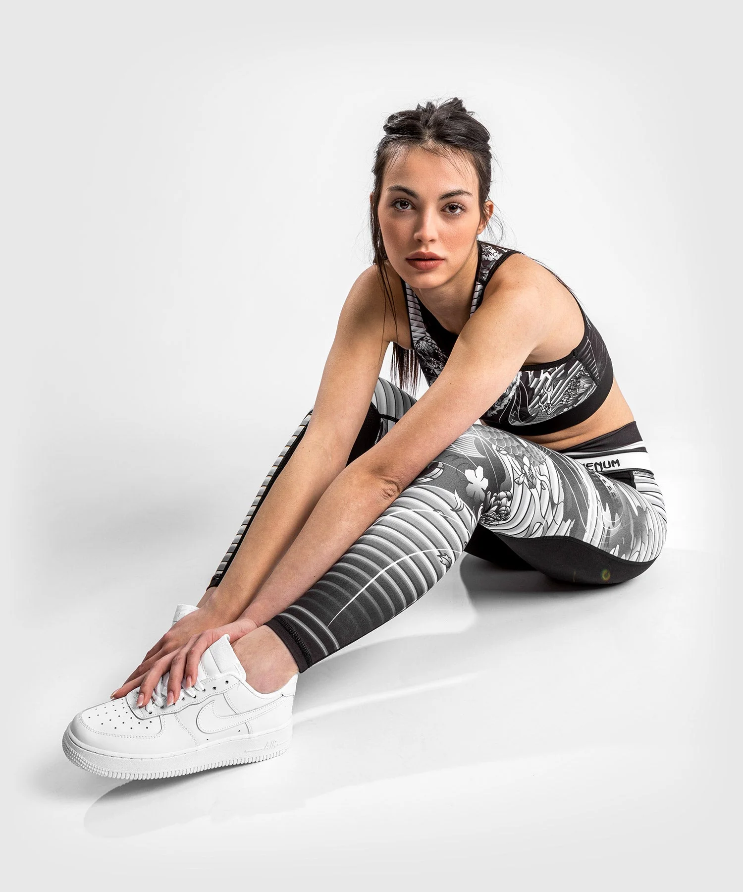 Venum YKZ21 Sport Bra – Black/White - Image 4