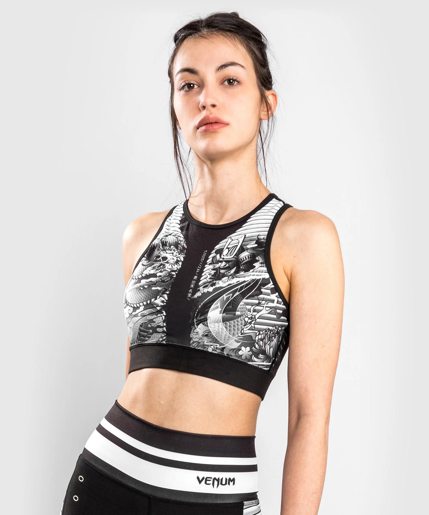 Venum YKZ21 Sport Bra – Black/White - Image 7