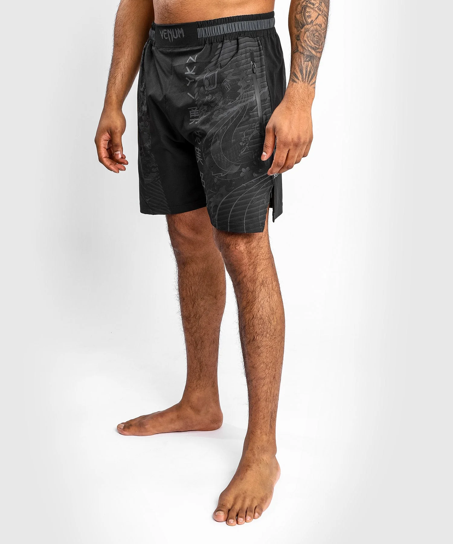Venum YKZ21 Training Shorts – Black/Black - Image 2
