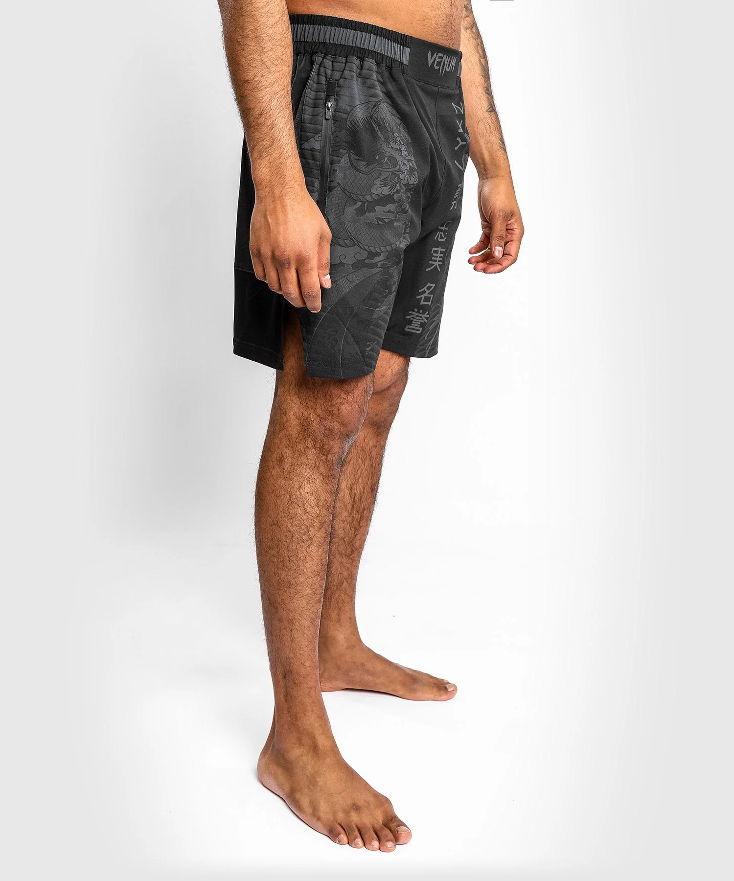 Venum YKZ21 Training Shorts – Black/Black - Image 3