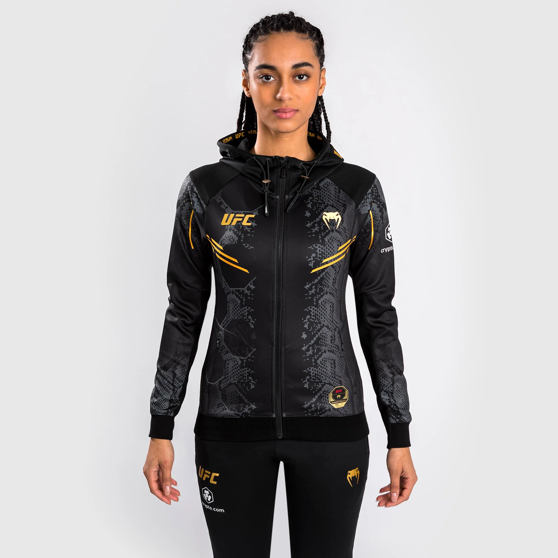 UFC Adrenaline by Venum Personalized Authentic Fight Night Women’s Walkout Hoodie - Champion - Image 5