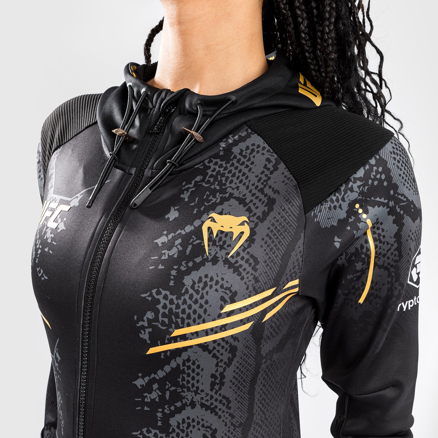 UFC Adrenaline by Venum Personalized Authentic Fight Night Women’s Walkout Hoodie - Champion - Image 6