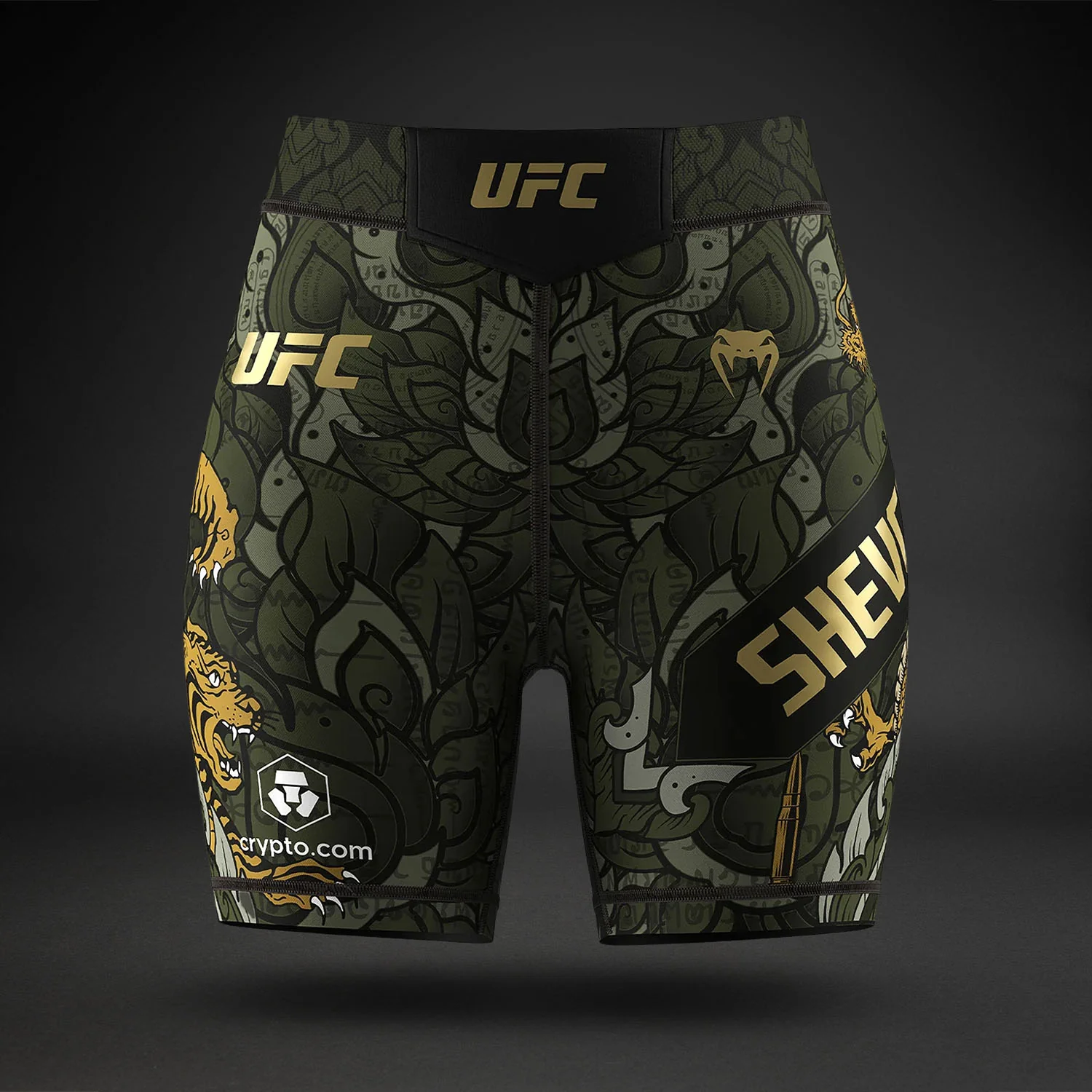 Women’s UFC Unrivaled by Venum Green Valentina Shevchenko Vale Tudo Short - Image 2