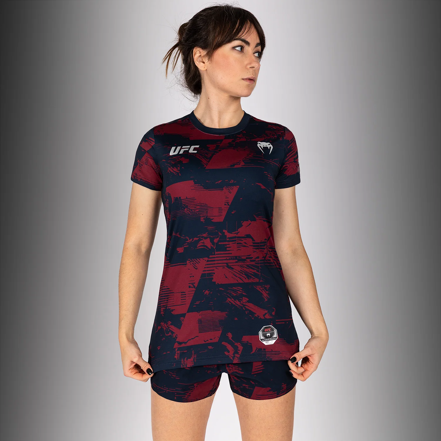 Women’s UFC Zenith by Venum Burgundy Authentic Fight Week Performance Short Sleeve T-Shirt
