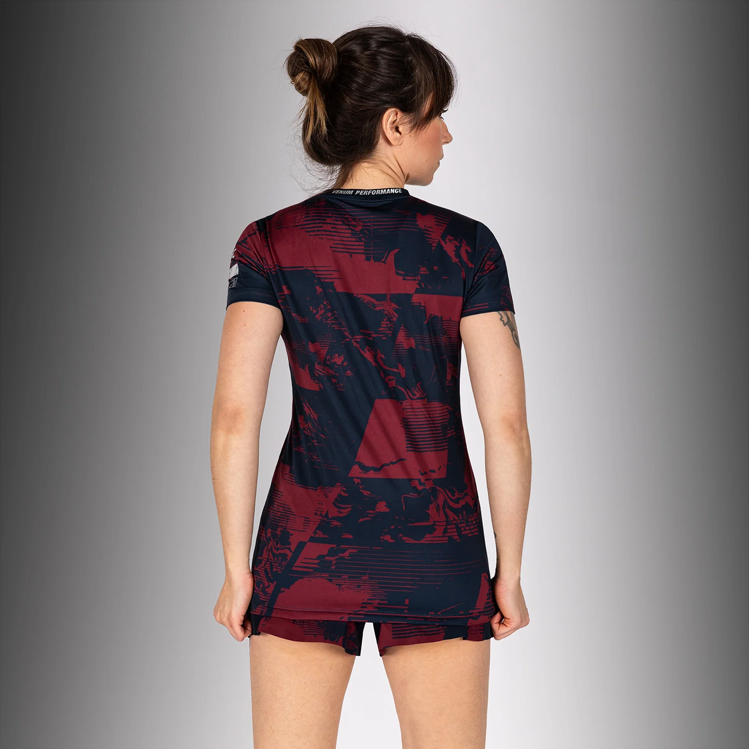 Women’s UFC Zenith by Venum Burgundy Authentic Fight Week Performance Short Sleeve T-Shirt - Image 4