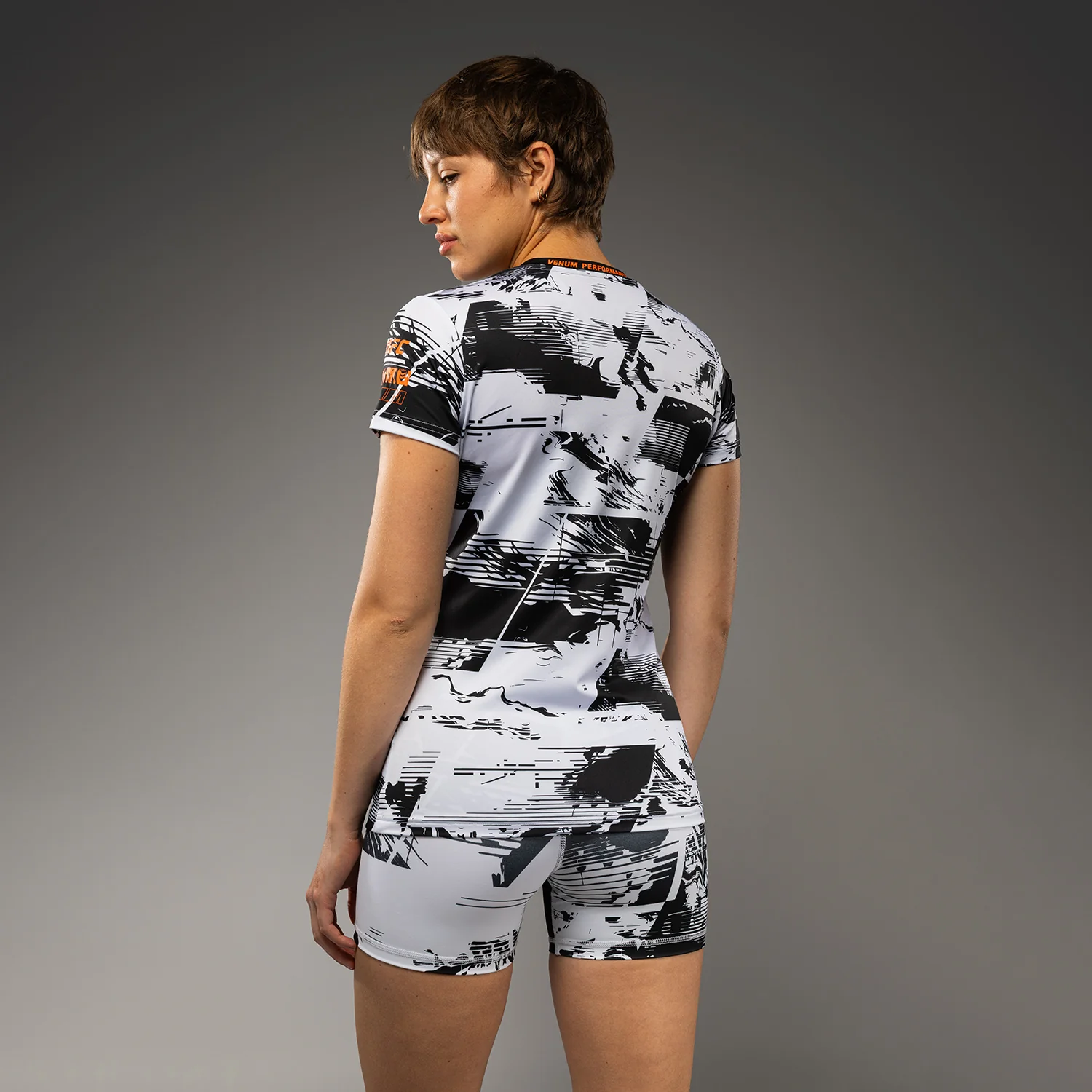 Women’s UFC Zenith by Venum White Authentic Fight Week Performance Short Sleeve T-Shirt - Image 3
