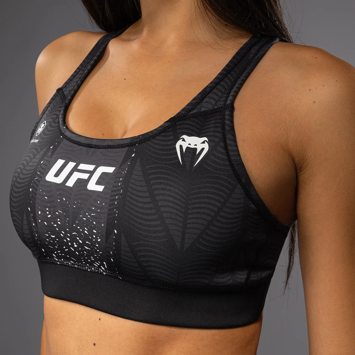Women's UFC Zenith by Venum Black Authentic Fight Night Sports Bra - Image 6