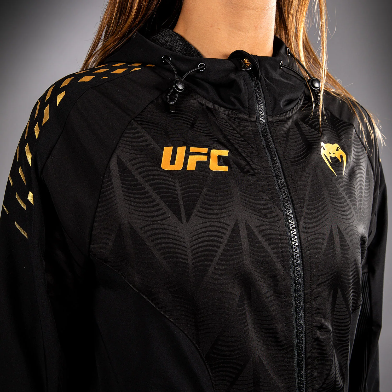 Women's UFC Zenith by Venum Champion Authentic Fight Night Walkout Hoodie Personalized - Image 7