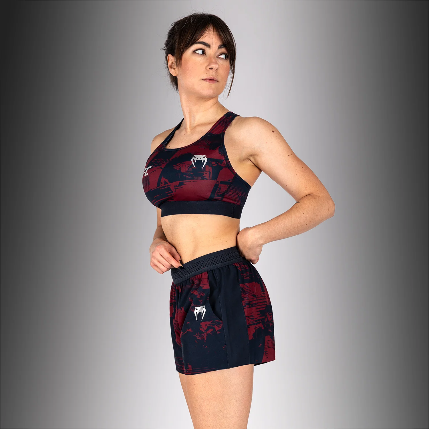 Women's UFC Zenith by Venum Burgundy Authentic Fight Week Sports Bra - Image 2